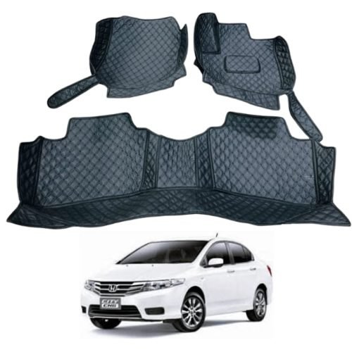 Honda City 7D Floor Mats | 3 Pcs | Model 2009 – 2020 | City Best Floor Mats | City 7D Floor
