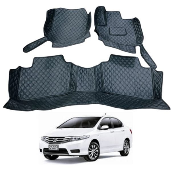 Honda City 7D Floor Mats | 3 Pcs | Model 2009 - 2020 | City Best Floor Mats | City 7D Floor