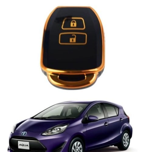 Exclusive Gold-Line Toyota Aqua Key Cover