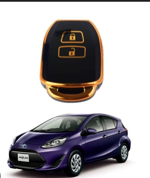 Exclusive Gold-Line Toyota Aqua Key Cover