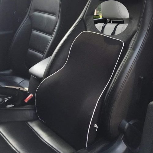Back Support Memory Foam Cushion – Black