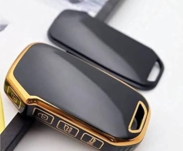 Exclusive Gold-Line Kia Sportage SIDE BUTTON TPU Key Cover 2019-22 - Image 3