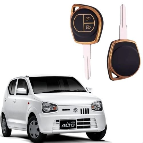 Exclusive Gold-Line TPU Key Cover Suzuki Alto 2019-24