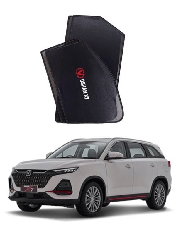 Changan OSHAN X7 High Quality Sun Shade with Logo 4Pcs - Black