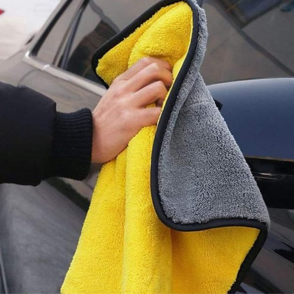 Microfiber Towels Yellow & Grey 40X40 (900 GSM - Image 2